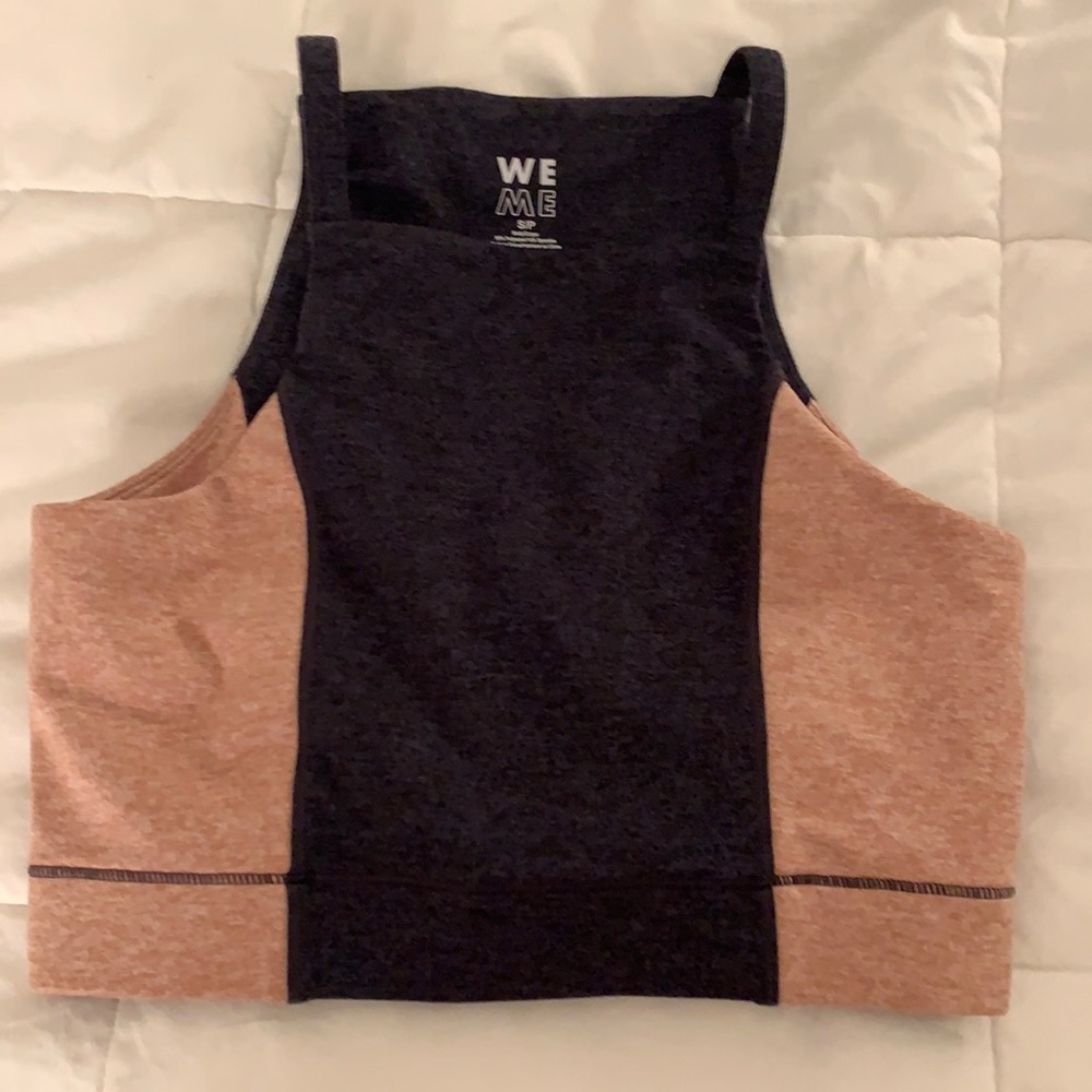 We over Me - cropped bra black and pink size S